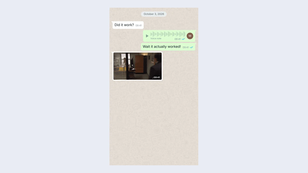 Text Bubble Generator example: a finished fictional bubble scene