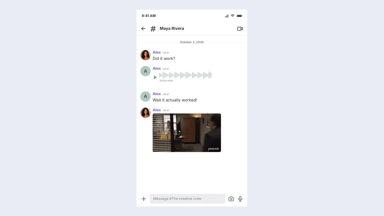 Fake Discord Message example: a finished fictional chat scene