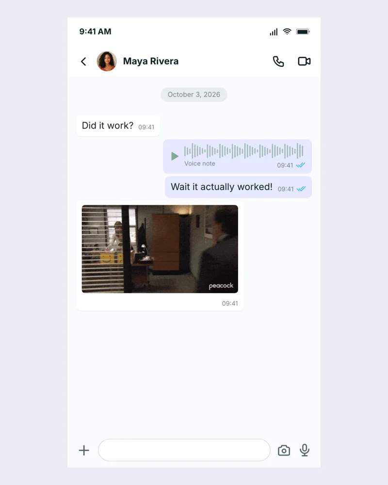Example selected social platform social screenshot with editable fictional content