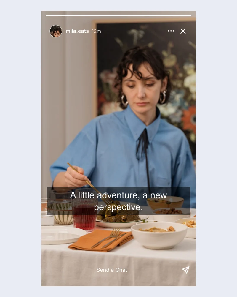 Example Snapchat captioned photo with editable fictional content